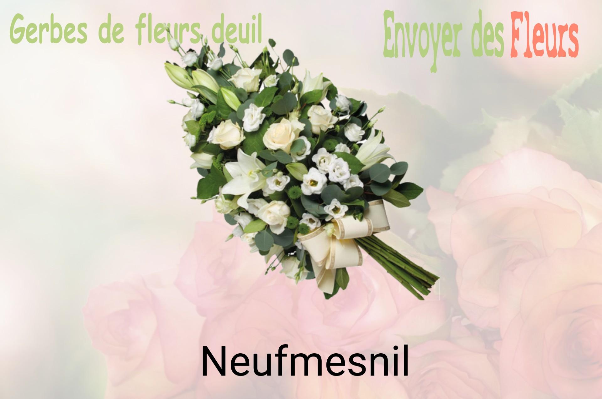 Gerbe de fleurs de deuil livrée à Neufmesnil